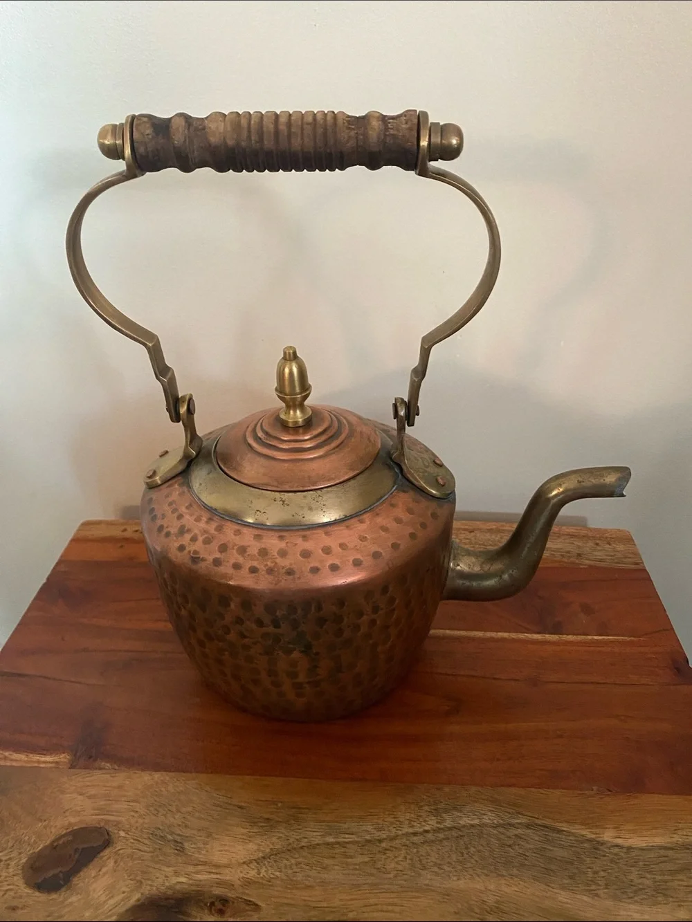 Vintage hammered copper